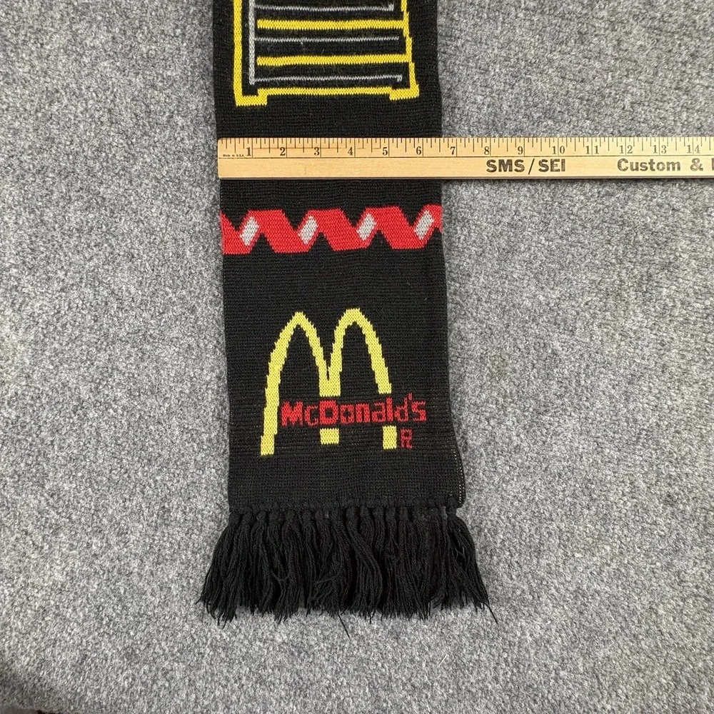 Vintage 90s NY/NJ MetroStars MLS Soccer Scarf  McDonald's Promo Black Reversible